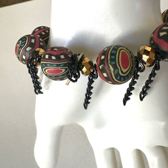 Colorful chain beaded bracelet - Picture 4 of 5